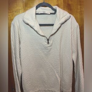 Sefr cable détail quarter zip in cream